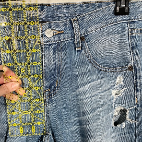 boyfriend crop distressed jeans - Picture 4 of 5